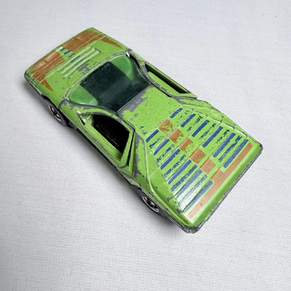 Vintage 1969 Hot Wheels Redline Carabo Lime Green Hong Kong Scissor Doors #9696